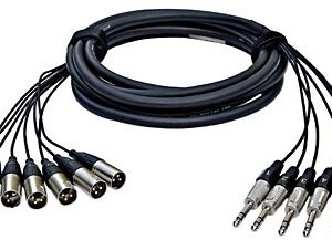 ALVA T8X8PRO5 MULTICORE 8 JACK TRS M – 8 XLR M 5MT CAVO BREAKOUT 8 TRS M – 8 XLR M 5 METRI
