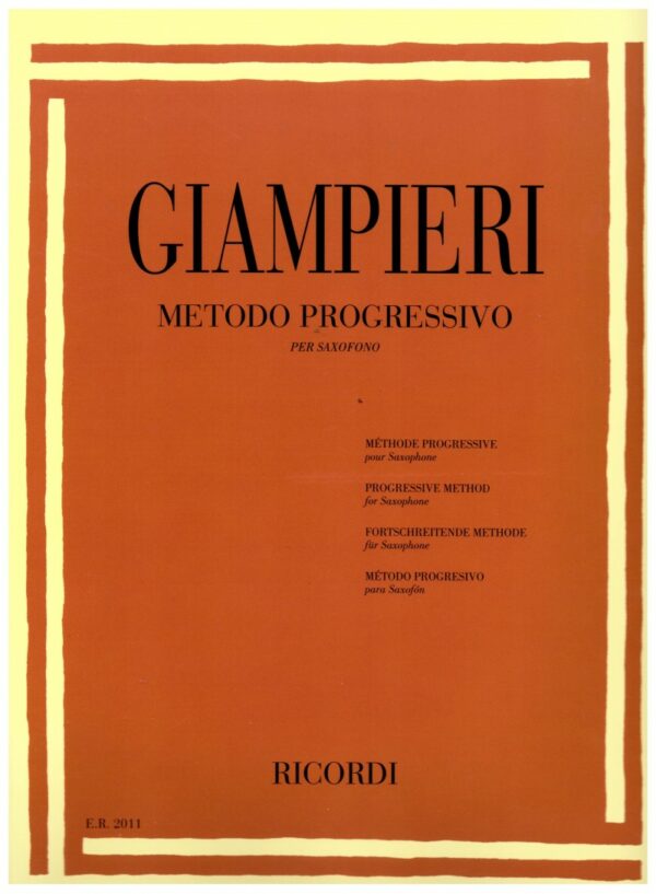 LIBRO GIAMPIERI METODO PROGRESSIVO PER SAX