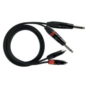 CAVI AUDIO 2 X RCA MASCHIO – 2 X JACK MO NO 6,3MM 1,2M DZZJ120