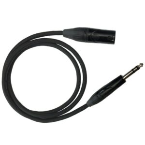 CAVO MICROFONICO XLR MASCHIO – JACK STER EO 6,3MM 1 METRO MZZM100