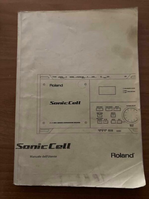 MANUALE D&apos;USO ROLAND SONIC CELL