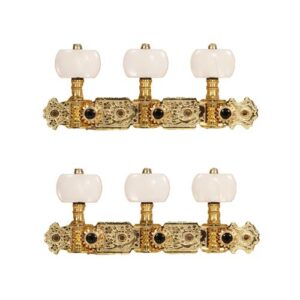 MECCANICHE CHITARRA CLASSICA PLACCATE IN ORO PALETTE BIANCHE ALICEAOS-020V1P
