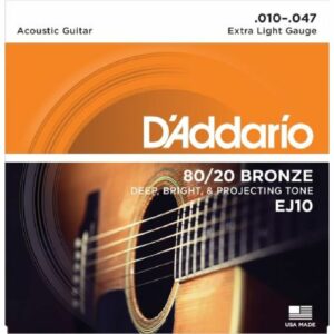 MUTA CHITARRA ACUSTICA D&apos;ADDARIO EJ10