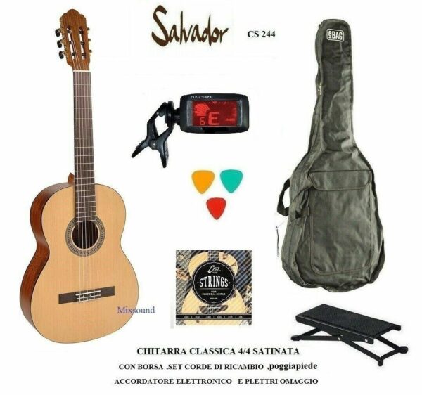 CHITARRA CLASSICA SALVADOR SATINATA CS-244