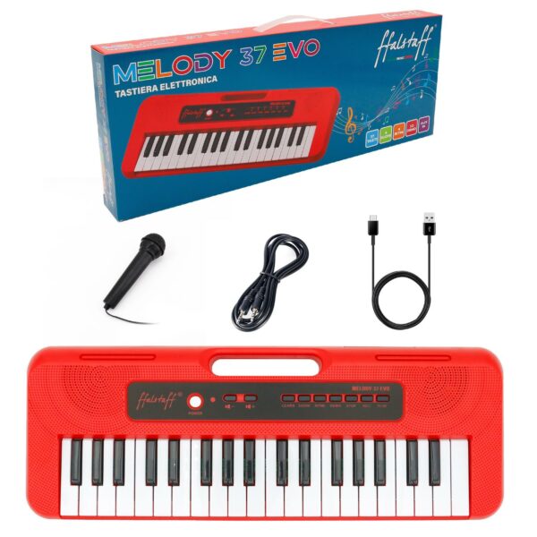 TASTIERA 37 TASTI MELODYMini Tastiera Elettronica 37 tasti, 4 suoni, 4 ritmi (per uso ludico)