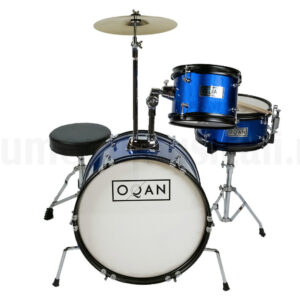 BATTERIA JUNIOR OQAN QPA-3 BLU Batteria Junior bambino Completa + Sgabello e Bacchette OMAGGIO