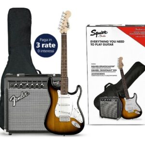 CHITARRA ELETTRICA KIT FENDERSquier Sonic Series Stratocaster Pack – Set chitarra elettrica