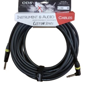 EXTREME PJJ-006/10M-BK YW CAVO AUDIO JACK PER STRUMENTI OD8 SERIE CUSTOM PER LIVE STUDIO 10 METRI ANELLI CONNETTORI GIALLI
