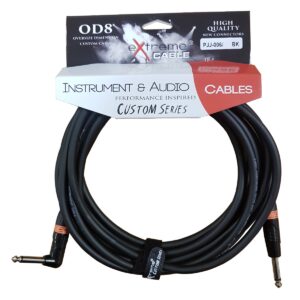 EXTREME PJJ-006/5M-BK OR CAVO AUDIO JACK PER STRUMENTI OD8 SERIE CUSTOM PER LIVE STUDIO 5 METRI ANELLI CONNETTORI ARANCIONI