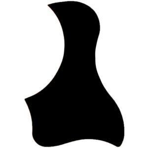 Battipenna per Chitarra Acustica Autoadesivo (Nero Sagomato)