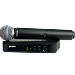 RADIOMICROFONO Shure BLX24E-B58-M17 Radio Microfono Palmare Professionale Wireless, Nero