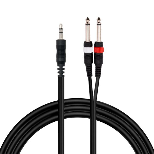 Cavo 1x Mini Jack Stereo 3,5 mm - 2x Jack 3 mt.
