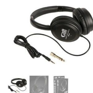 CUFFIA AUDIO Gatt Audio HP-100 | Cuffie di monitoraggio chiuse professionali, ampi padiglioni auricolari, jack adattatore, cavo da 3 m