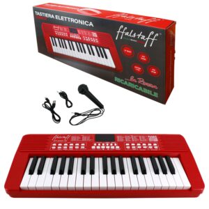 TASTIERA STUDIO 37 FFASTAFF REDTastiera elettronica ricaricabile 37 tasti per uso Scolastico "Italian Design" con 200 Suoni, 200 Ritmi, 50 Brani dimostrativi (la Rossa)