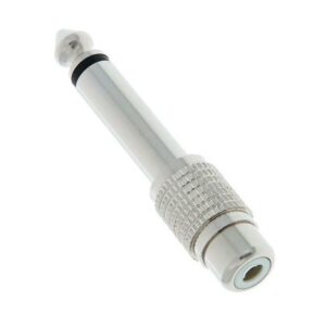 Adattatore Spina Jack 6,3 mm (M) – Presa RCA (F) in Metallo