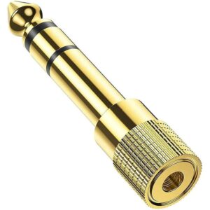Adattatore Spina Jack 6,3 mm (M) – Presa mini jack (F) in Metallo