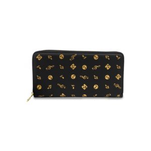 Borsellino Luxury rettangolare tema musicale (Colore nero con finiture dorate)