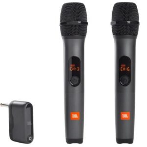 RADIOMICROFONI JBL WIRELESS MICROPHONE SISTEMA MICROFONICO WIRELESS UHF CON 2MIC PALMARE-GELATO