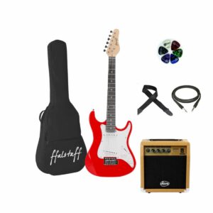 Chitarra Elettrica da 36&apos;&apos; tipo Stratocaster (Rosso) +amplificatore dam +accessori
