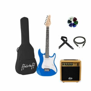 Chitarra Elettrica da 36&apos;&apos; tipo Stratocaster (blu) +amplificatore dam +accessori