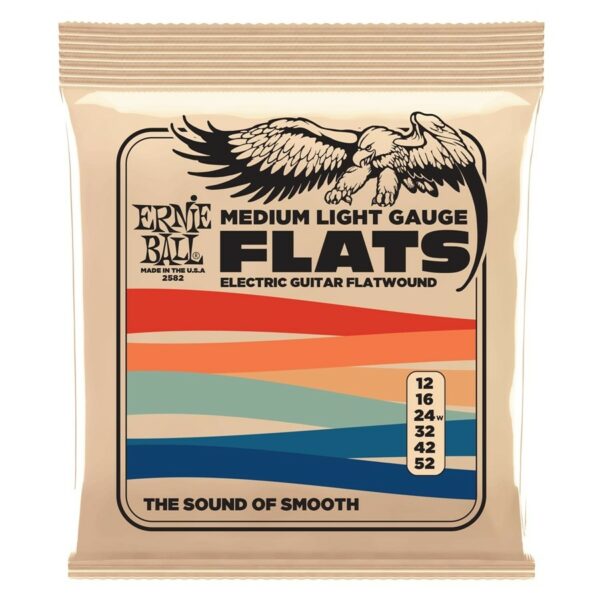 Ernie ball 2582 medium-light flat el guitar 12-52