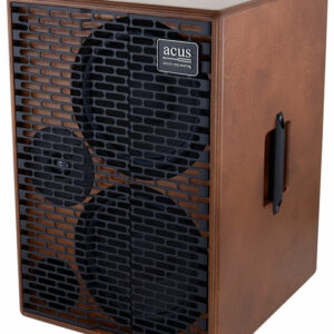 ACUS SOUND ONE FOR STRINGS AD AMPLIFICATORE PER CHITARRA ACUSTICA BIAMPLIFICATO 2×8″ + TWEETER 350 WATT 3 MICROFONICI + 1 LINEA COLOR LEGNO