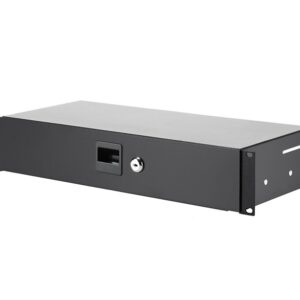 ADAM HALL 87402 S CASSETTO RACK 19″ 2 UNITA’ MEZZO PROFONDO CON SERRATURA