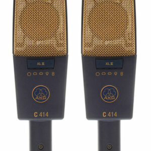 AKG C414-XLII STEREO SET 2 MICROFONI A CONDENSATORE DA STUDIO LARGO DIAFRAMMA 9 DIAGRAMMI POLARI MULTI PATTERN