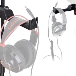 ALCTRON MAS003 SUPPORTO CUFFIE E AURICOLARI STAND CUFFIA DA ASTA MICROFONICA / TAVOLO DESIGN REGOLABILE 360 GRADI