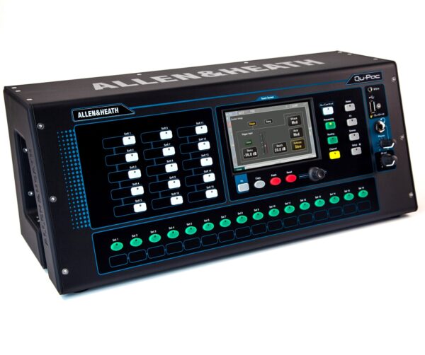 ALLEN & HEATH QU-PAC MIXER DIGITALE 38 IN / 28 OUT CON CONTROLLO REMOTO WIRELESS E TOUCH SCREEN 5" + INTERFACCIA USB 32x32