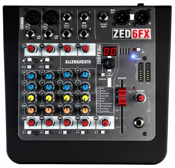 ALLEN & HEATH ZED6FX MIXER ANALOGICO 6 CANALI 6 INPUT CON EFFETTI ZED-6-FX