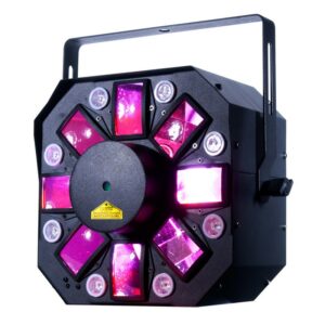 AMERICAN DJ STINGER II 3 IN 1 MOONFLOWER LED UV LASER RED – GREEN