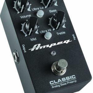 AMPEG CLASSIC ANALOG BASS PREAMP EFFETTO PREAMPLIFICATORE A PEDALE PER BASSO CON EQUALIZZATORE 3 BANDE