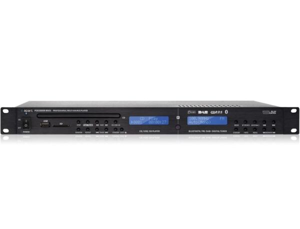 APART PCR 3000R MKIII LETTORE CD - USB - SD CARD CON BLUETOOTH E RADIO FM IN FORMATO RACK 1U