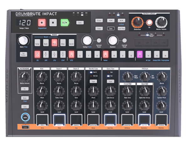 ARTURIA DRUMBRUTE IMPACT DRUM MACHINE ANALOGICA CON SUONI BATTERIA PERCUSSIONI