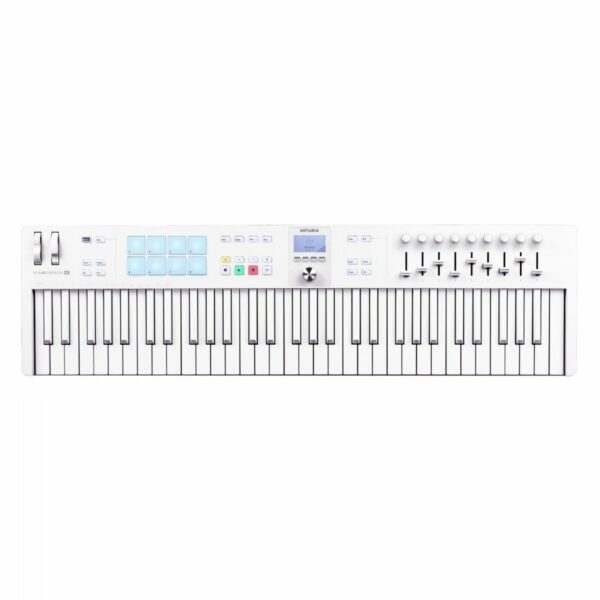 ARTURIA KEYLAB ESSENTIAL 61 MK3 ALPINE WHITE TASTIERA MASTER KEYBOARD MIDI USB 61 TASTI