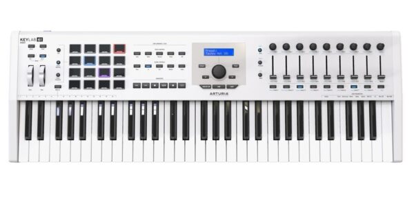 ARTURIA KEYLAB61-MKII CONTROLLER BIANCO MIDI USB TASTIERA 61 TASTI SEMIPESATI BIANCA