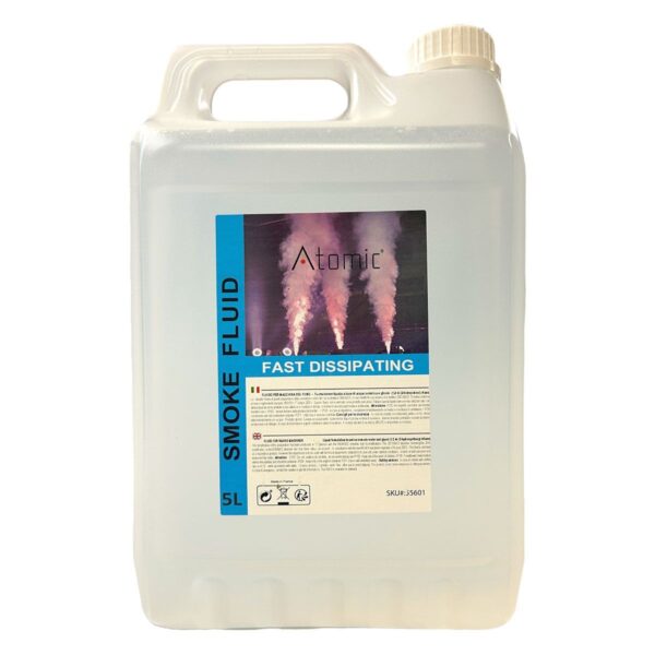 ATOMIC QUICK DISSIPATING LIQUIDO DISSIPAZIONE RAPIDA PER MACCHINA DEL FUMO VERTICALE CERTIFICATO TANICA DA 5 KG. MADE IN EUROPE