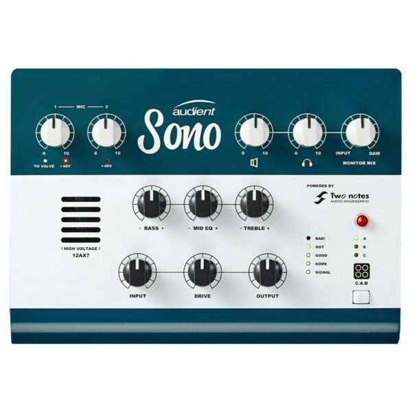AUDIENT SONO INTERFACCIA AUDIO USB 10-IN/4-OUT CON PREAMP A VALVOLE, 2 MIC PREAMP ED EMULAZIONE CABINET