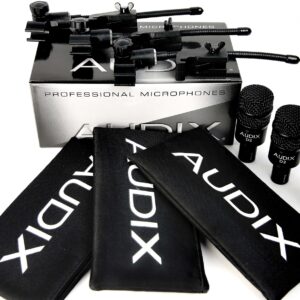 AUDIX D2 TRIO SET 3 MICROFONI DINAMICI IPERCARDIODE TOM + 3 CLAMPS DVICE + 3 BORSE P1