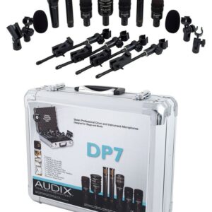 AUDIX DP7 DRUMSET KIT DI 7 MICROFONI PER BATTERIA + VALIGIA IN ALLUMINIO D6 D4 D2 I5 ADX51 DVICE CLAMPS