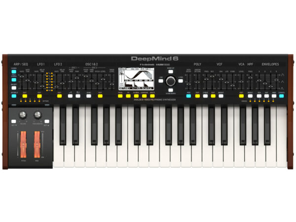 BEHRINGER DEEPMIND-6 SINTETIZZATORE ANALOGICO 6 VOCI 37 TASTI SEMIPESATI DEEP MIND WIFI EFFETTI MIDI USB SEQUENCER
