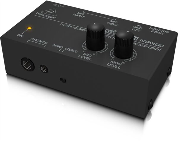 BEHRINGER MA400 MICROMON PREAMPLIFICATORE PER CUFFIE MIC IN THRU XLR