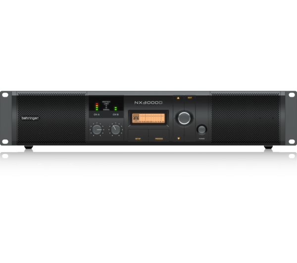 BEHRINGER NX3000D FINALE DI POTENZA 3000 WATT 2 CANALI CON COMPENSAZIONE AUTOMATICA DELL' IMPEDENZA + DSP