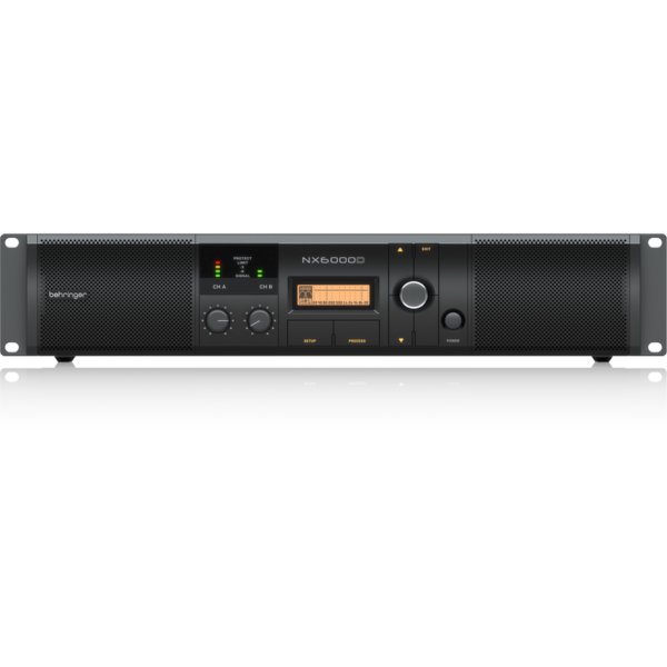 BEHRINGER NX6000D FINALE DI POTENZA 6000 WATT 2 CANALI CON COMPENSAZIONE AUTOMATICA DELL' IMPEDENZA + DSP
