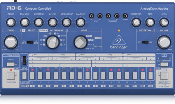 BEHRINGER RD-6 BU RHYTHM DESIGNER BLUE DRUM MACHINE BLU