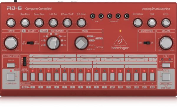 BEHRINGER RD-6 RD RHYTHM DESIGNER RED DRUM MACHINE ROSSA