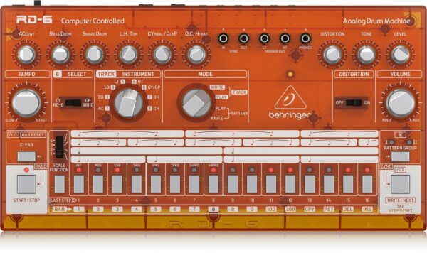 BEHRINGER RD-6 TG RHYTHM DESIGNER ORANGE DRUM MACHINE ARANCIONE