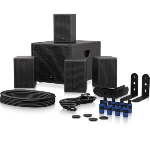 BEHRINGER SAT 1004 BUNDLE 4 CASSE PASSIVE 4″ E SUBWOOFER ATTIVO 8″ 600W
