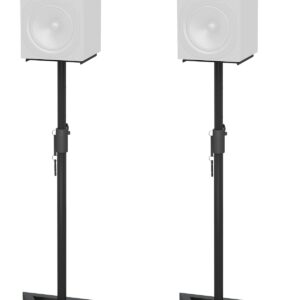 BEHRINGER SM5002 COPPIA SUPPORTI CASSE MONITOR DA STUDIO STAND REGOLABILI BASE TRIANGOLARE PIEDINI ANTIVIBRAZIONI